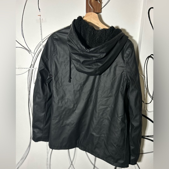 Urban Republic Sherpa Line Rain Coat with Hood and Pockets, Women’s Small - Picture 8 of 9